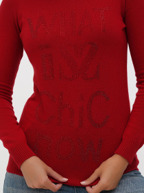 Джемпер Sassofono модель A271-SF-3595_красный Джемпер Sassofono модель A271-SF-3595_красный Фото