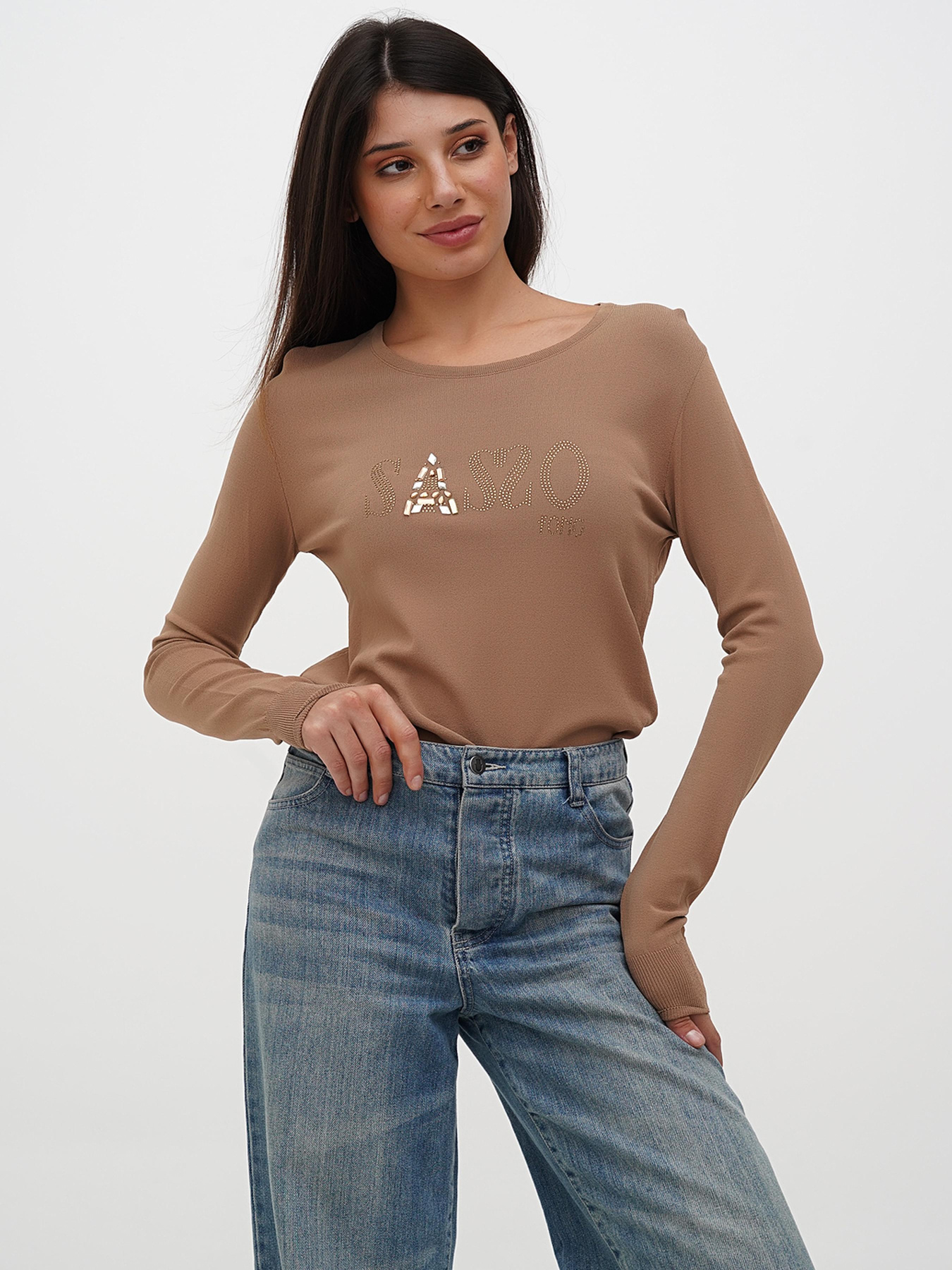 Боді Sassofono модель A271-SF-3590_бежевый Фото