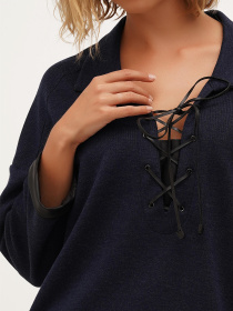 Платье мини Sassofono модель A271-SC-3484_синий Фото