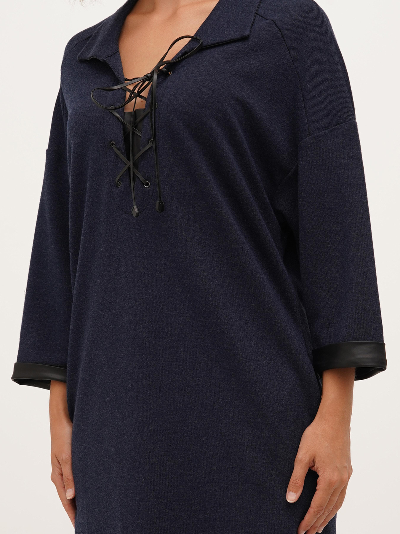 Платье мини Sassofono модель A271-SC-3484_синий Фото