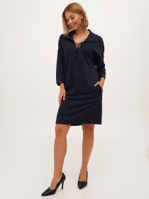 Платье мини Sassofono модель A271-SC-3484_синий Фото