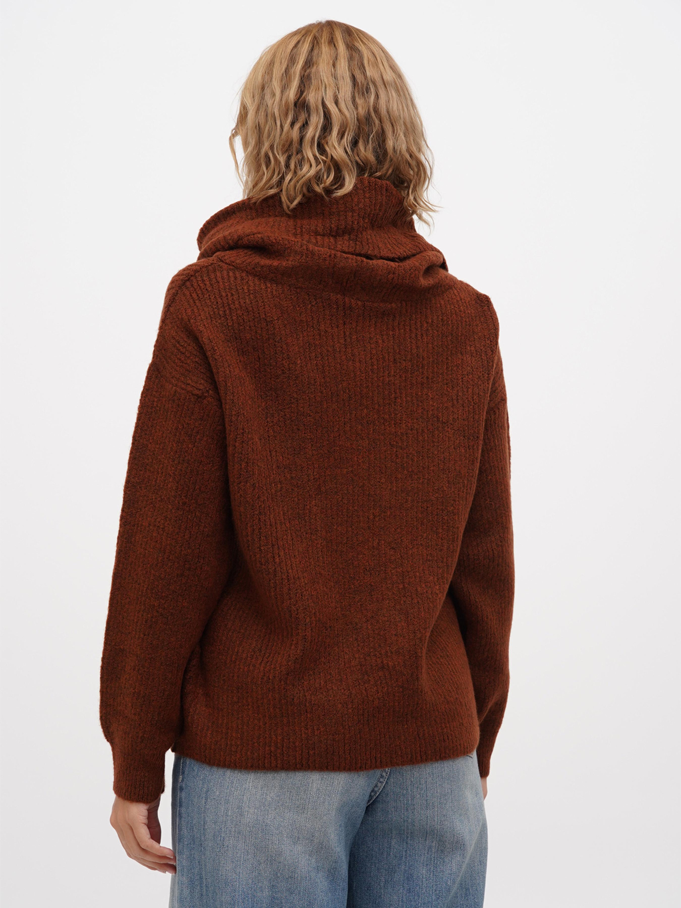 Свитер Sassofono модель A271-SC-3551_коричневый Свитер Sassofono модель A271-SC-3551_коричневый Фото