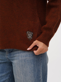 Свитер Sassofono модель A271-SC-3551_коричневый Свитер Sassofono модель A271-SC-3551_коричневый Фото