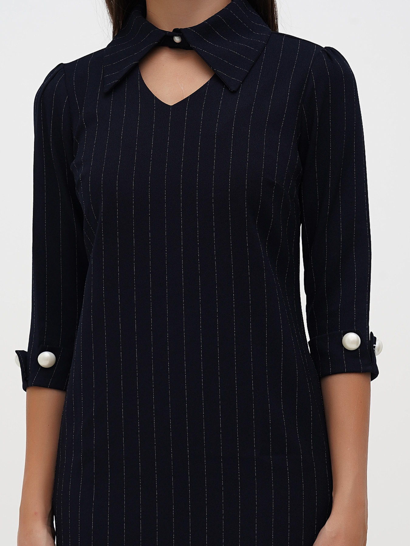 Платье мини Sassofono модель A271-SC-1935_синий Фото