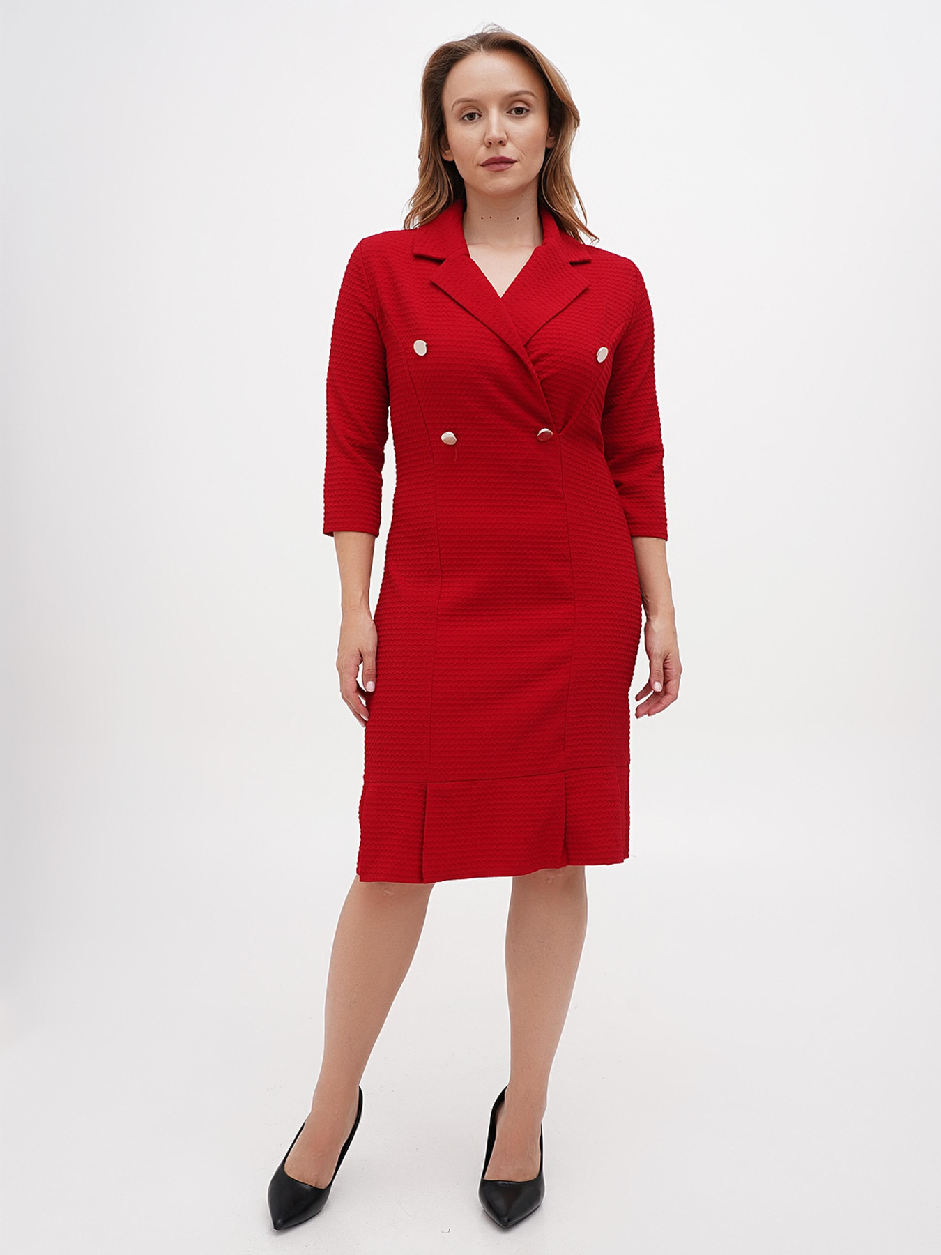 Платье миди Sassofono модель A271-SC-1908_красный Фото