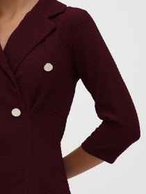 Платье миди Sassofono модель A271-SC-1908_бордовый Фото