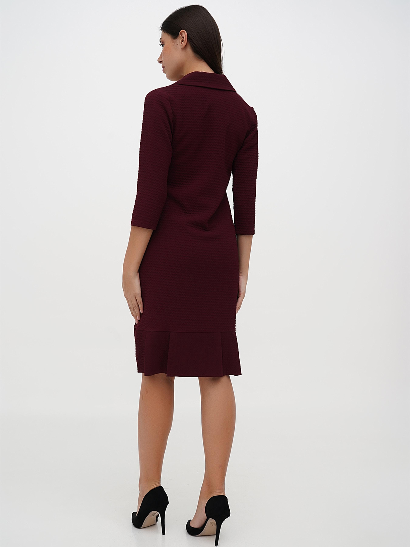Сукня міді Sassofono модель A271-SC-1908_бордовый Фото