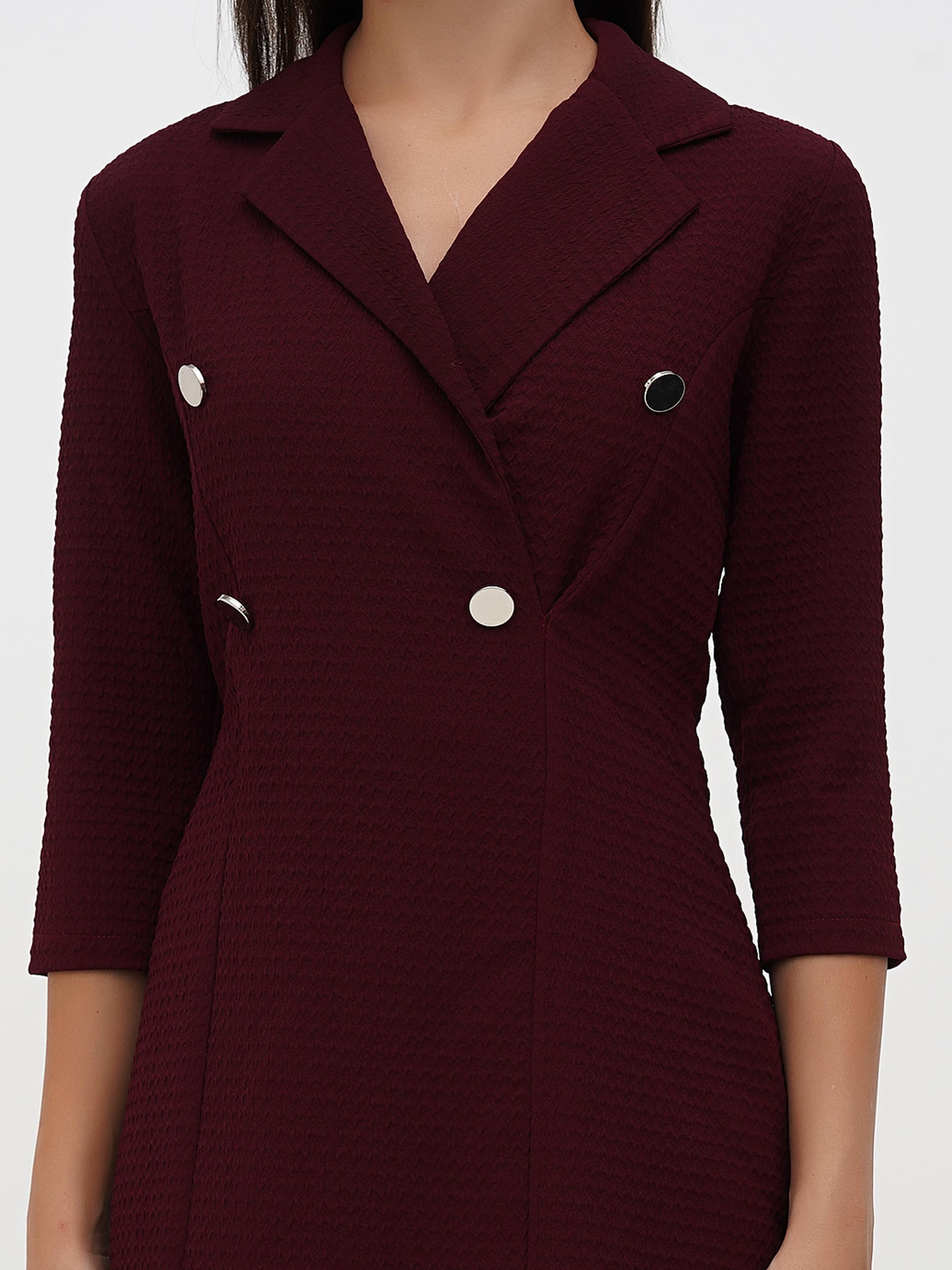 Сукня міді Sassofono модель A271-SC-1908_бордовый Фото