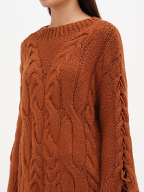 Джемпер Sassofono модель A271-SC-3531_коричневый Фото