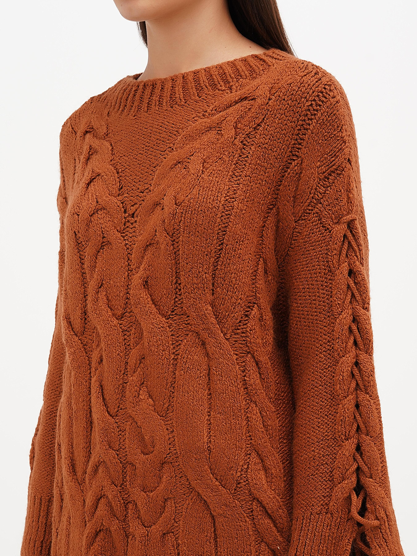 Джемпер Sassofono модель A271-SC-3531_коричневый Фото