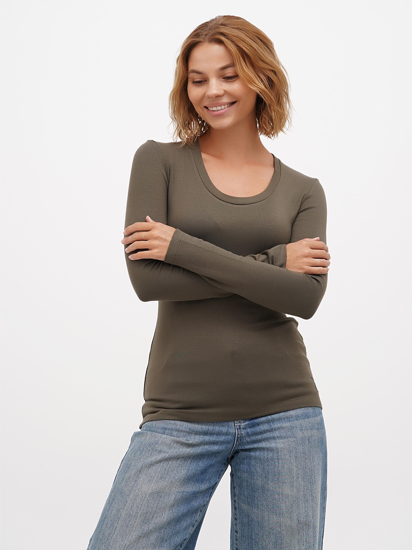 Лонгслив Sassofono модель A271-SF-3388_хаки Фото