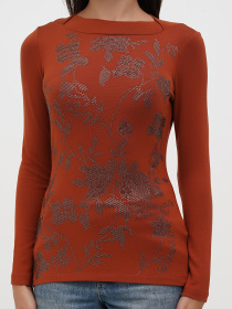 Лонгслив Sassofono модель A271-SF-3387_терракотоавый Фото