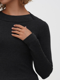 Лонгслив Sassofono модель A271-SF-3386_темно серый Лонгслив Sassofono модель A271-SF-3386_темно серый Фото