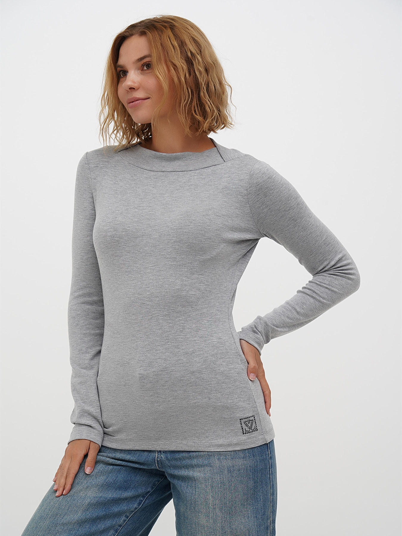 Лонгслив Sassofono модель A271-SF-3386_серый Фото
