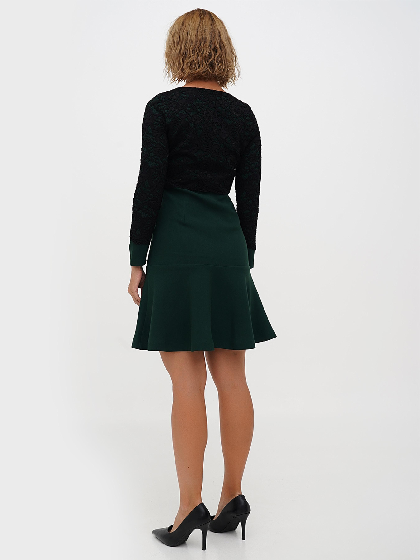 Платье мини Sassofono модель A271-SF-2685_зеленый Фото