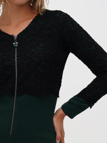 Платье мини Sassofono модель A271-SF-2685_зеленый Фото