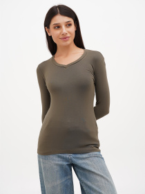 Лонгслив Sassofono модель A271-SF-3383_хаки Фото