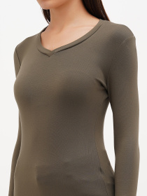 Лонгслив Sassofono модель A271-SF-3383_хаки Фото