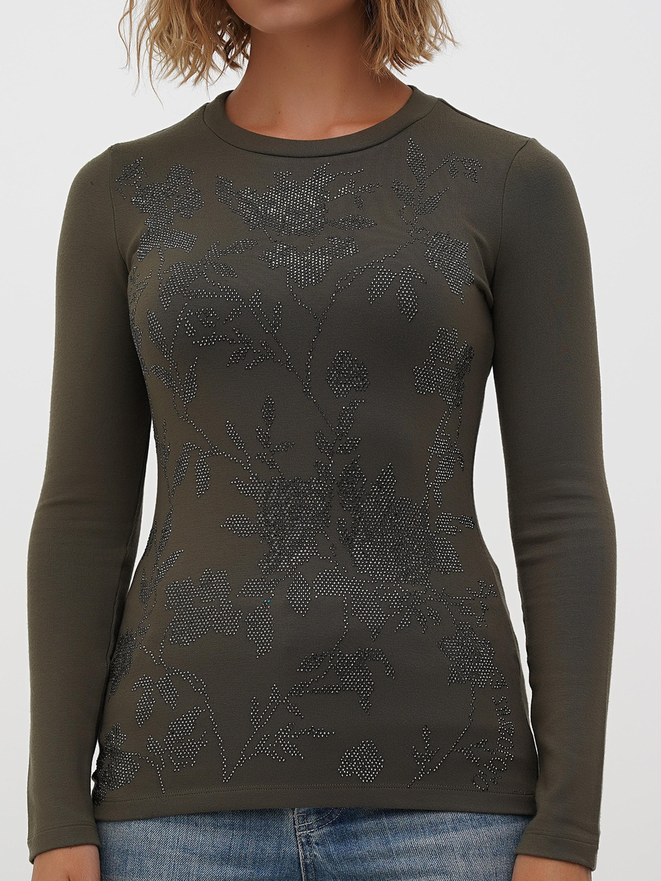 Лонгслив Sassofono модель A271-SF-3385_хаки Фото