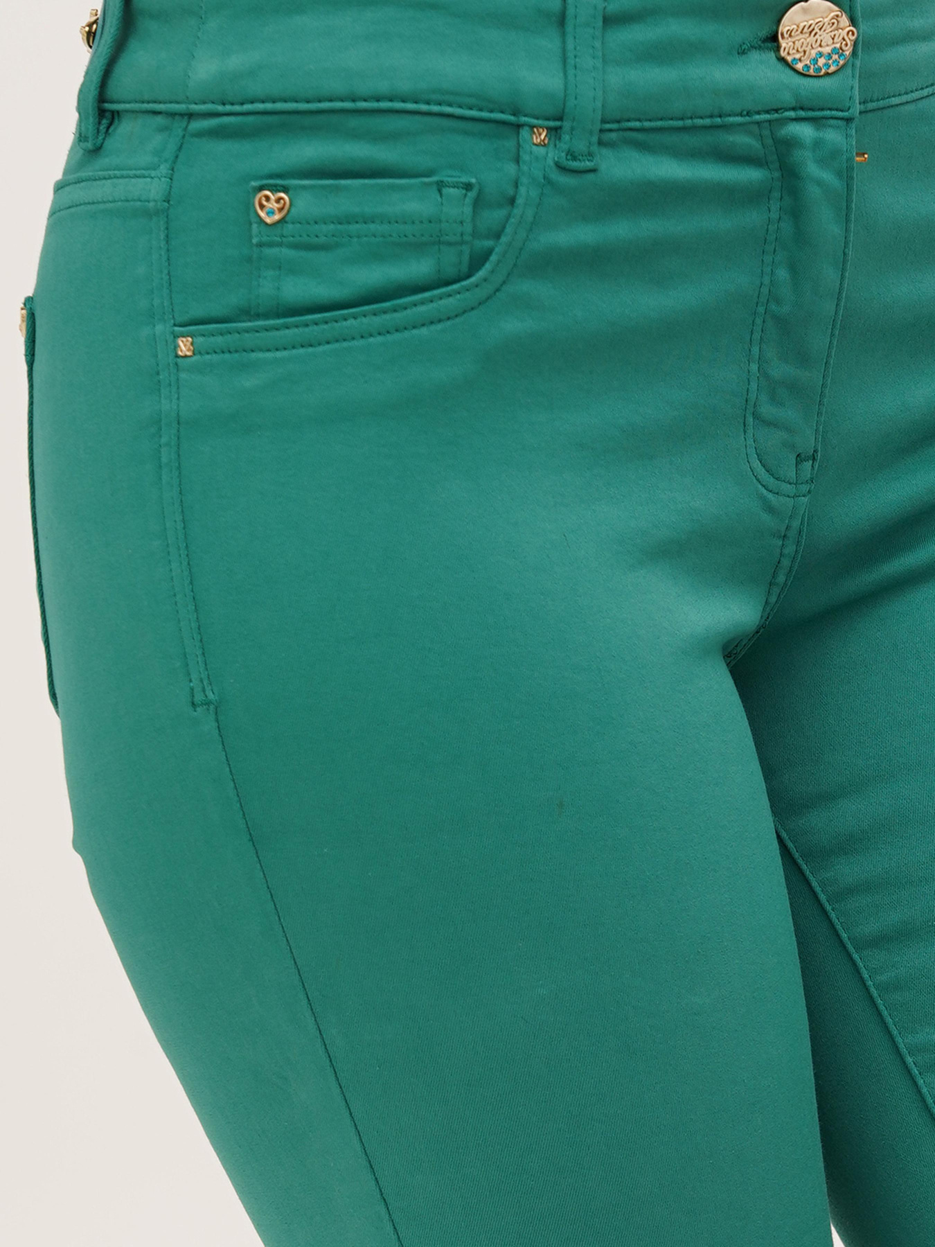 Скіні джинси Sassofono модель A271-SF-2532_зеленый Фото