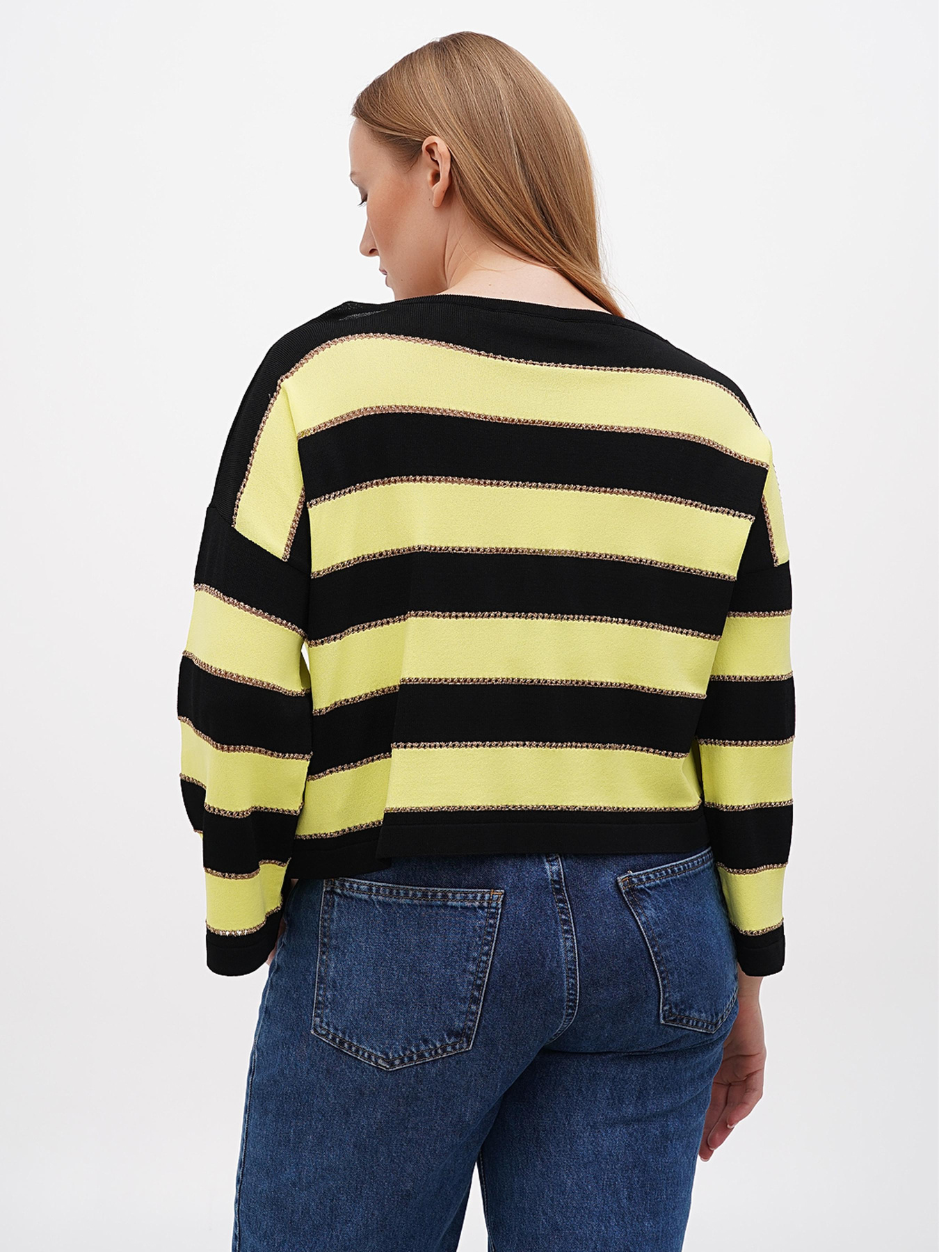 Джемпер Sassofono модель A271-SF-3588_черный_зеленый Фото