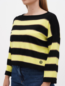 Джемпер Sassofono модель A271-SF-3588_черный_зеленый Фото