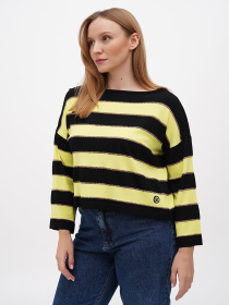 Джемпер Sassofono модель A271-SF-3588_черный_зеленый Фото