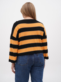 Джемпер Sassofono модель A271-SF-3588_черный_оранжевый Фото