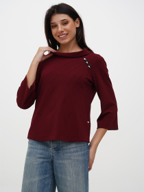 Блуза Sassofono модель _A271-SC-3503_бордовый Фото