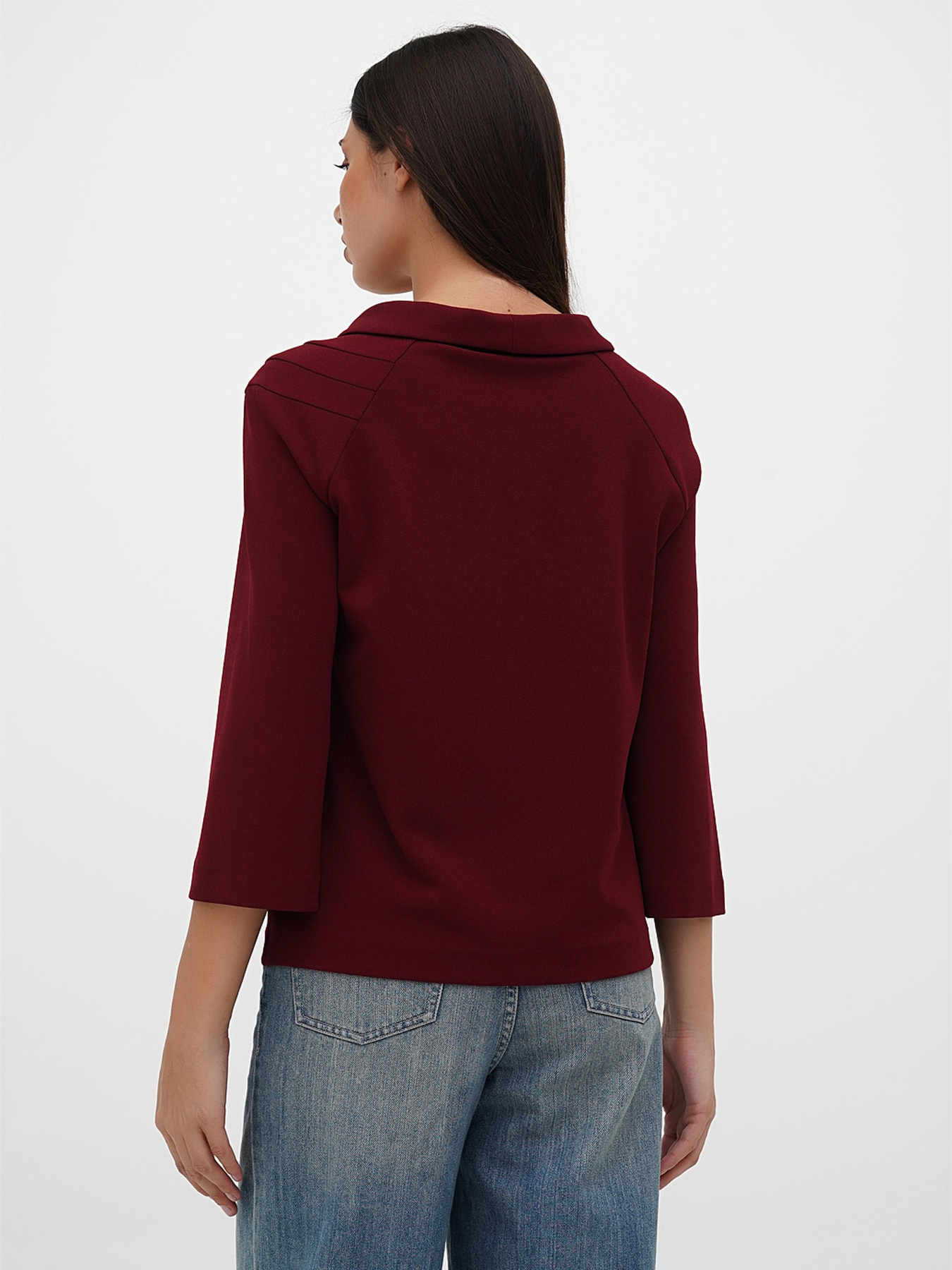 Блуза Sassofono модель _A271-SC-3503_бордовый Фото