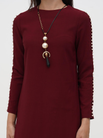 Платье мини Sassofono модель A271-SC-1940_бордовый Фото