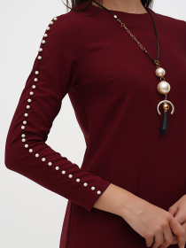 Платье мини Sassofono модель A271-SC-1940_бордовый Фото