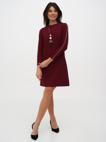 Платье мини Sassofono модель A271-SC-1940_бордовый Фото