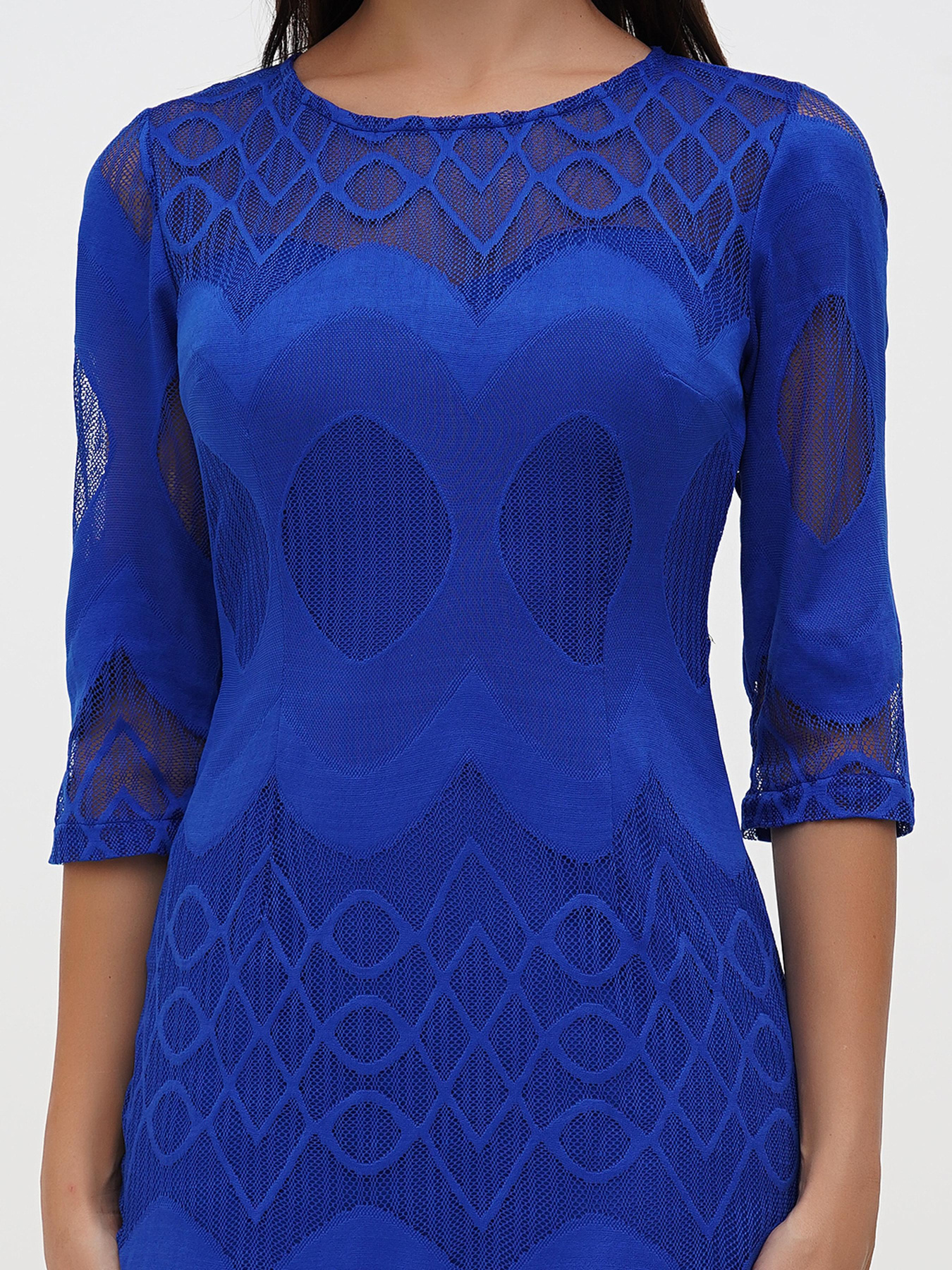 Платье мини Sassofono модель A271-SC-1939_синий Фото