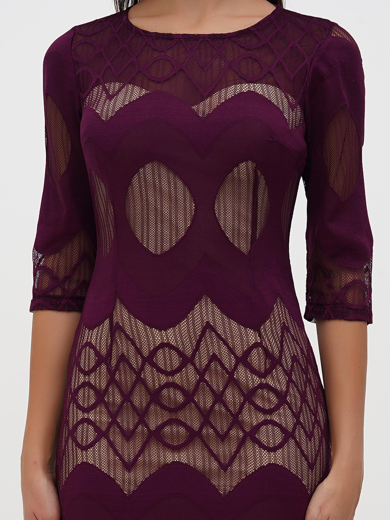 Платье мини Sassofono модель A271-SC-1939_фиолетовый Фото