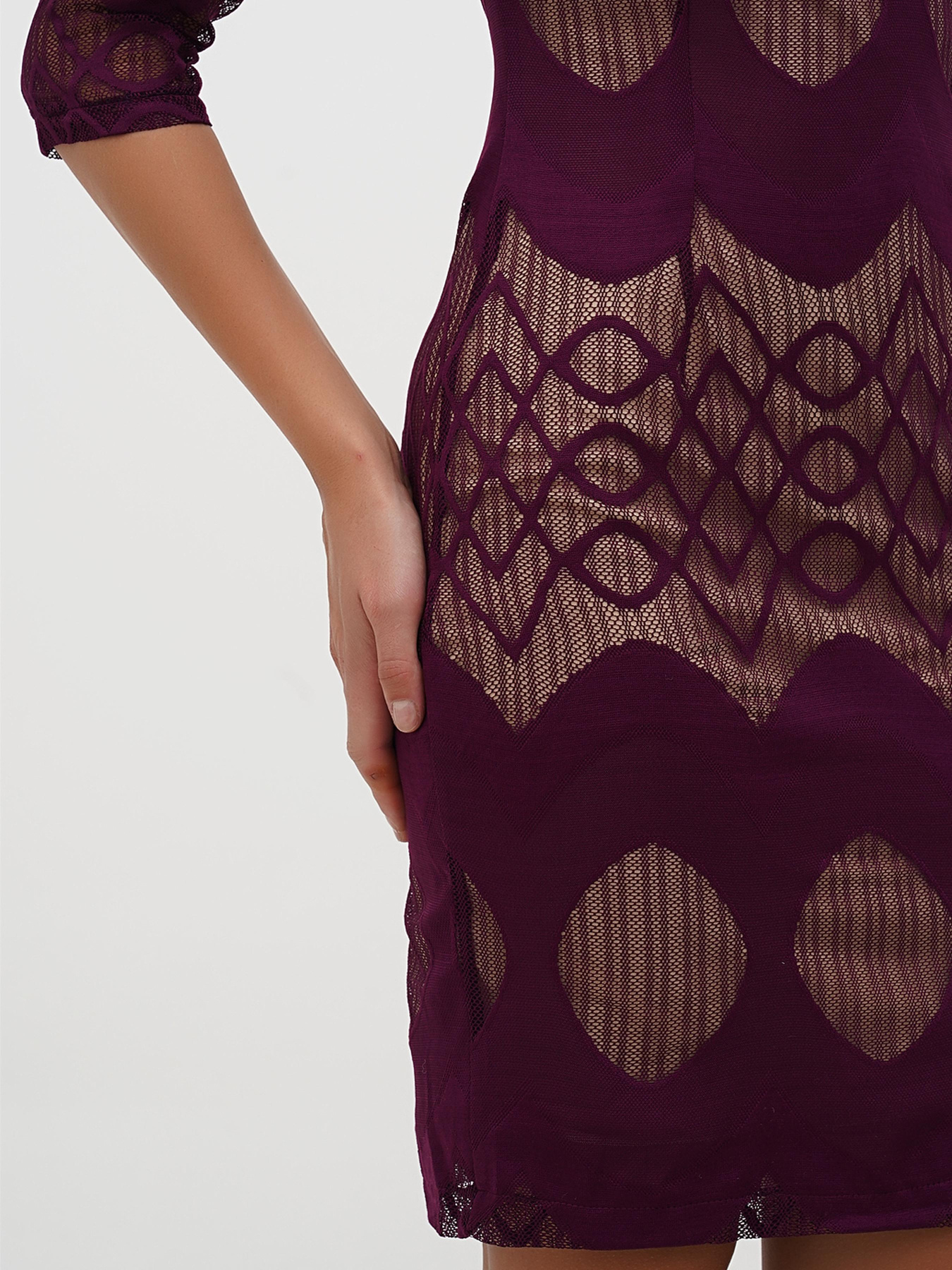 Сукня міні Sassofono модель A271-SC-1939_фиолетовый Фото