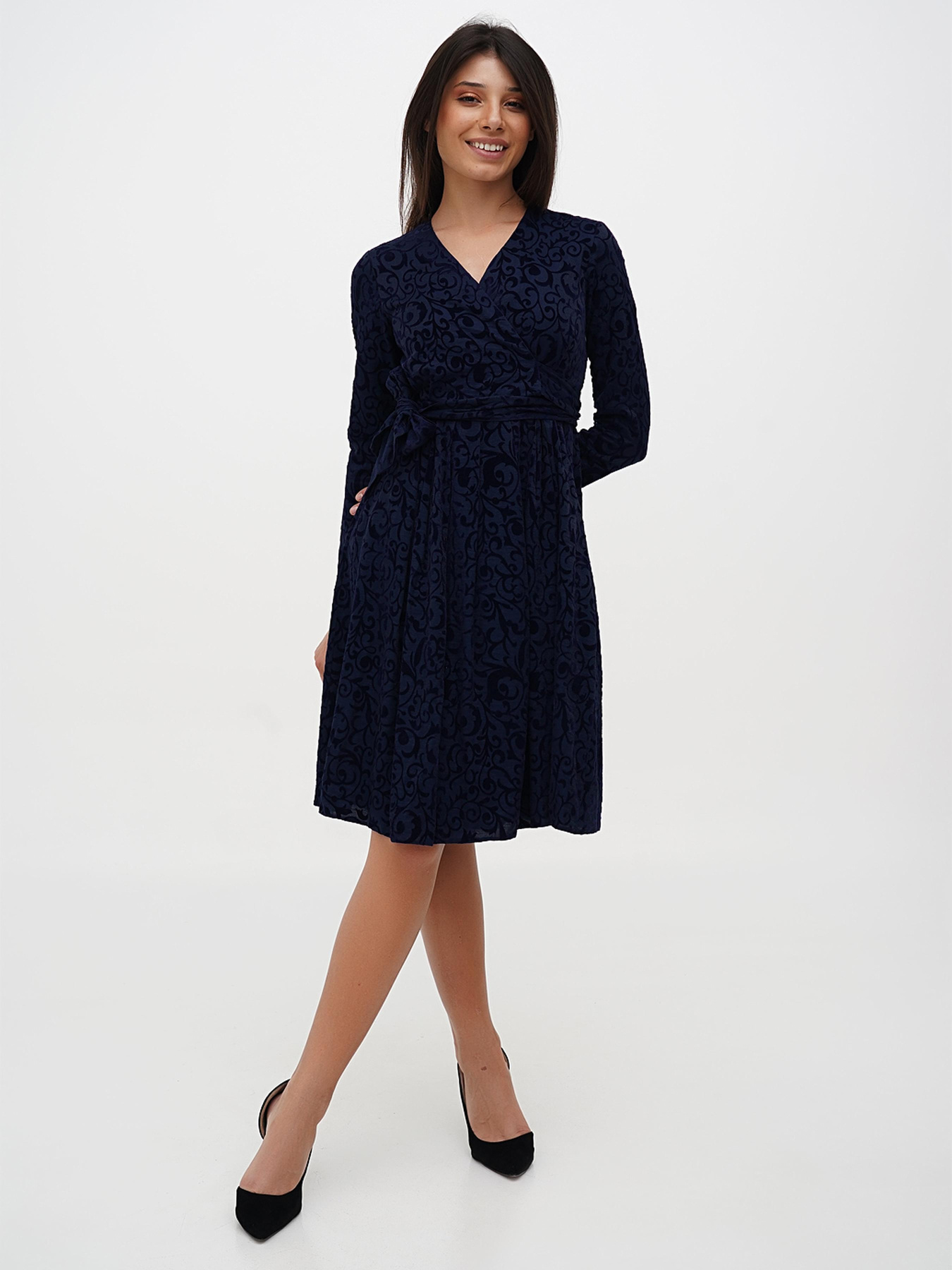 Платье мини Sassofono модель A271-SC-1933_синий Фото