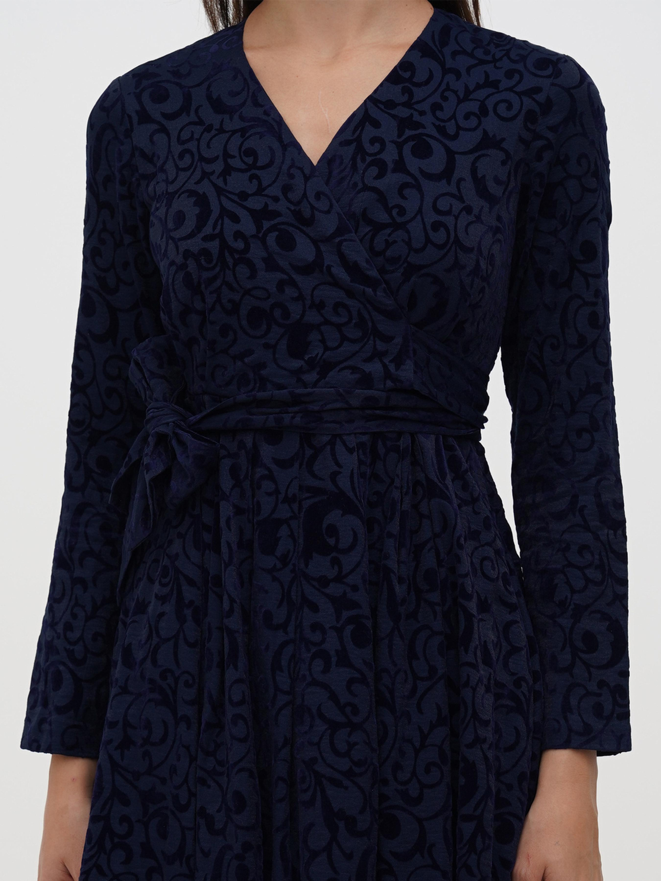 Платье мини Sassofono модель A271-SC-1933_синий Фото