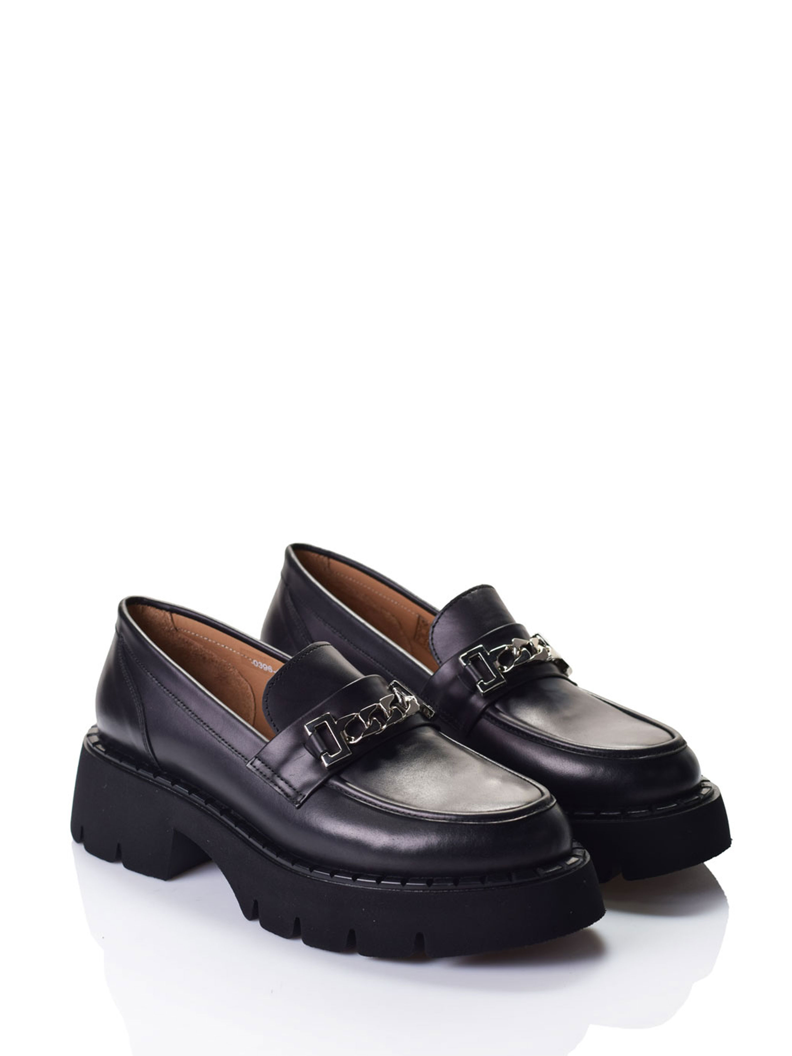 Шкіряні Жіночі Лофери Derisan  (0010-40791D-black) колір чорний