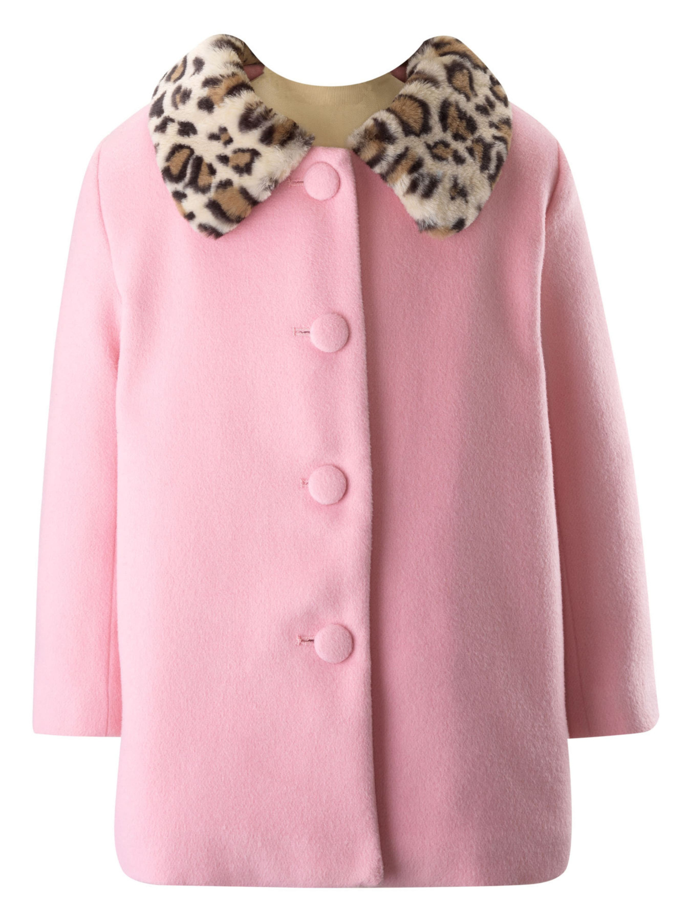 Пальто Rachel Riley Leopard Faux Fur Collar модель GCT116PKADR Фото