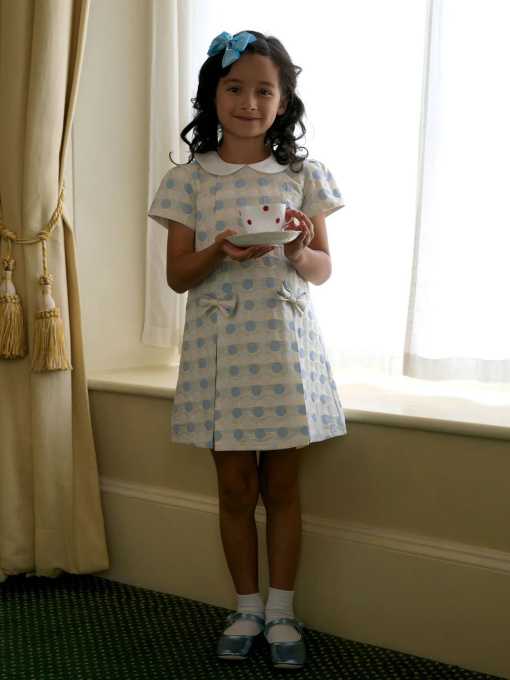 Сукня міні Rachel Riley Dot Damask модель GDR231BLAAG-BLU Фото