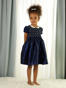 Сукня міні Rachel Riley Taffeta Smocked модель GDR397NAABX-NVY Фото