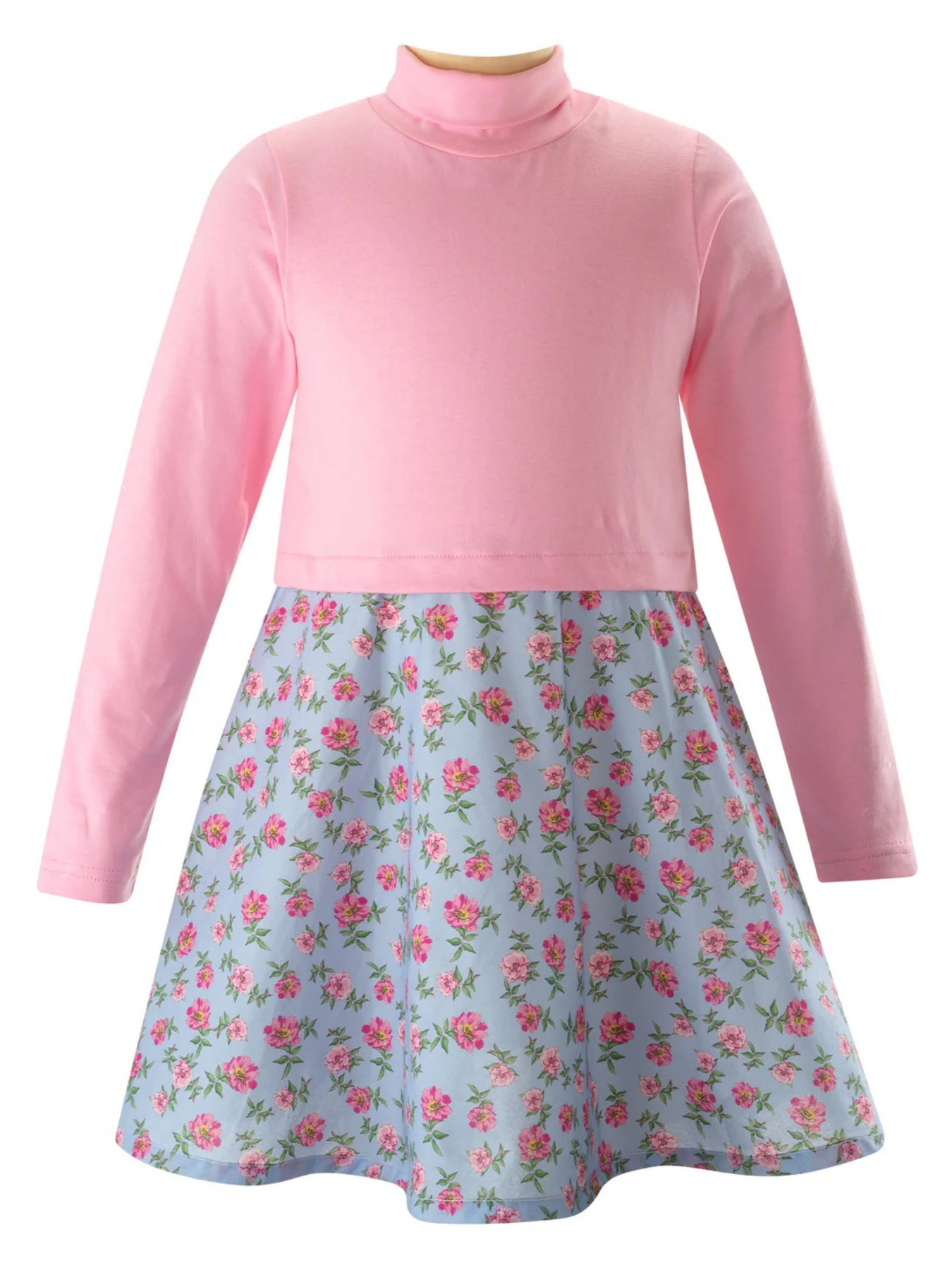 Платье миди Rachel Riley Floral Turtle Neck модель GDR675PKACY-PNK Фото