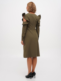 Платье миди Sassofono модель A271-SC-3475_зеленый Фото