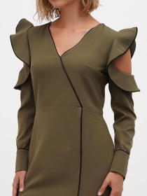 Сукня міді Sassofono модель A271-SC-3475_зеленый Фото