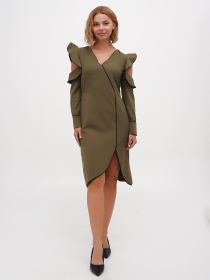 Платье миди Sassofono модель A271-SC-3475_зеленый Фото