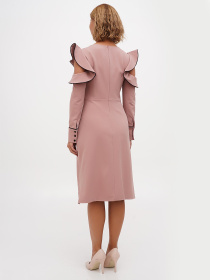 Платье миди Sassofono модель A271-SC-3475_пудра Фото