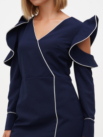 Сукня міді Sassofono модель A271-SC-3475_синий Фото