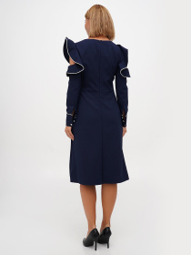 Сукня міді Sassofono модель A271-SC-3475_синий Фото