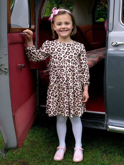 Платье мини Rachel Riley Leopard Tiered модель GDR678LEAAA-LPR Фото